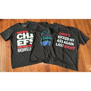 Lot Of 3 Eric Church Chiefs Bar Shirt Size M  Nashville Broadway Bar